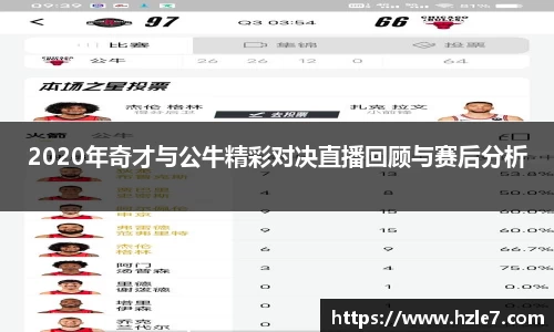 2020年奇才与公牛精彩对决直播回顾与赛后分析